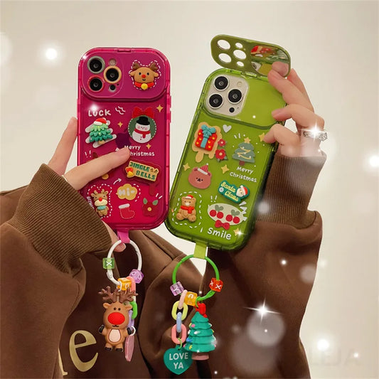 Christmas Phone Case Pendant Festive 3D and Elk Design Protection