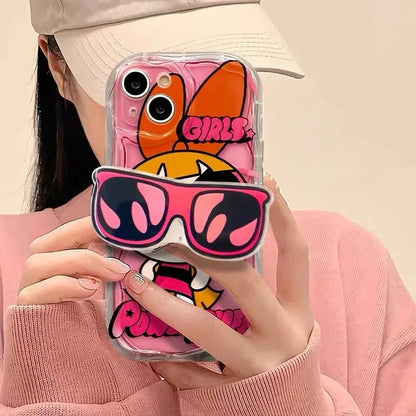 The Powerpuff Girls Glasses Stand Case for iPhone Soft