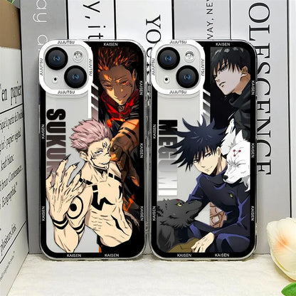 Jujutsu Kaisen Satoru Gojo Comics Phone Case Clear Cover Anime Fundas